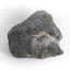 A grey and silver speckled hand-sized solid mineral specimen.