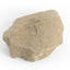 A pale brown/creamy brown coloured rock that is roughly the size of a hand. Sandstone is a sedimentary rock 