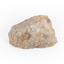 A solid, dark grey mineral specimen with pale terracotta coloured inclusions