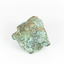 A solid cube-like mineral specimen in shades of green, brown and grey