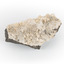 A hand sized geological specimen in shades of grey and white