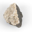 A hand sized geological specimen in shades of grey and white