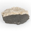 A hand sized geological specimen in shades of grey and white