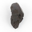 A hand-sized sedimentary rock specimen of dark brown. 