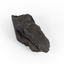 A hand-sized sedimentary rock specimen of dark brown. 