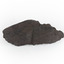 A hand-sized sedimentary rock specimen of dark brown. 