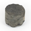 A small cylinder shaped piece of Basalt with smooth sides and broken top and bottom edges.