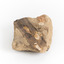 A hand-sized solid mineral specimen in shades of yellow and brown