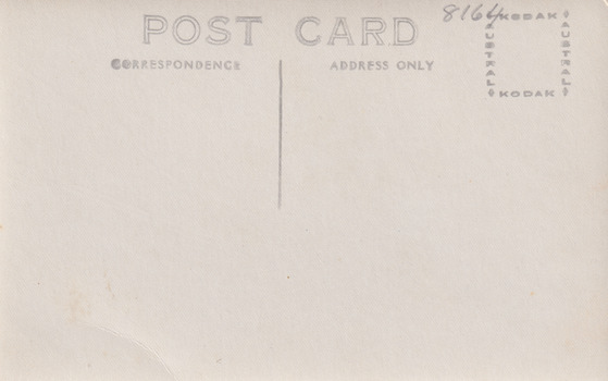 The reverse side of 8164. Mostly blank with a written number on top right corner.