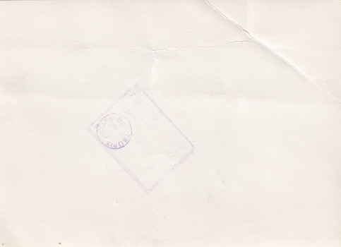 White background with stamp.