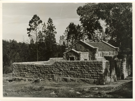 Outside fence view of Powder Magazine Beechworth.