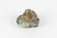 Small mineral specimen in shades of orange, green, brown and black.