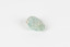 A palm-sized mineral specimen in shades of blue-green with white veining.
