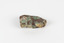 A hand-sized solid mineral specimen in shades of cream, ochre, brown and green