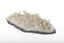 Mineral with a stone coloured base with white crystal like structures erupting from the base in erratic upwards directions.