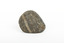 A solid rock specimen with a mineral vein in shades of brown 