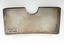 The back of a rectangular silver card case.