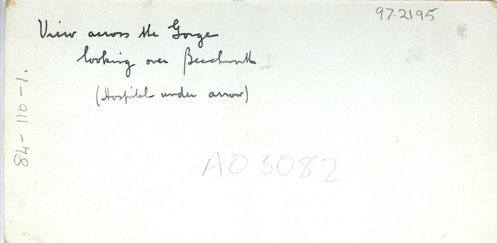 Reverse of photograph, blank with handwriting.