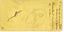 Worn yellow paper with staining and some cursive handwriting.