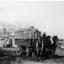 Plateway horse-drawn wagon owned by Vic Peterson's cart loaded with cauliflowers, ready to leave for the Queen Victoria Market. C 1920s 