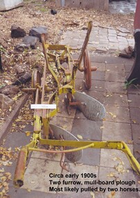 Tool - Farm Machinery, Horse-drawn Furrow Plough, Early 20th Century