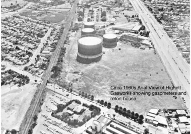 Highett Gasworks: Gasometer, Retort House and Coal Store at Highett Gasworks