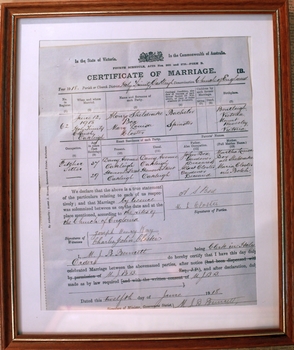 Wedding Certificate Alonzo Box