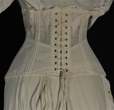 Clothing, lady's waist-cinch with suspenders