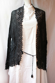 Clothing, lady's cable silk jacket