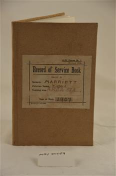 Armed Forces, Australian Service book 1921