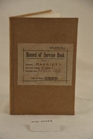 Armed Forces, Australian Service book 1921