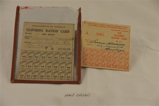 World War 1939-1945, Ration Cards x 2