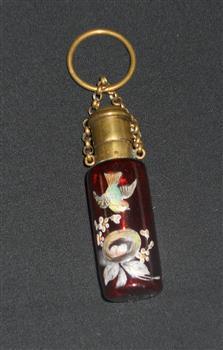 19th Century hand-painted perfume bottle