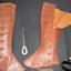 Clothing, boy's leather leggings and button hook