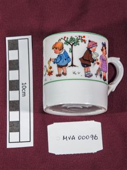 crockery child's cup.
