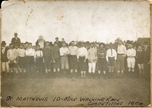 St Matthew's 10 mile walking race 1904