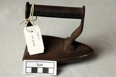 Kitchen Equipment, curved sad iron, c1880