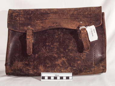 Schools, leather satchel c1950, c1950
