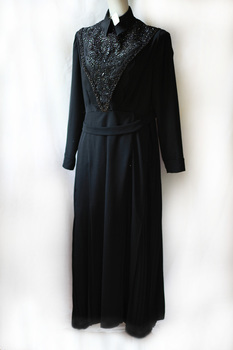 Clothing, Lady's black beaded dress