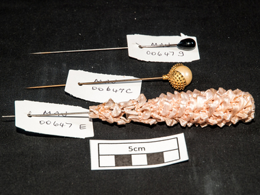 Personal Effects, lady's hat pins various x 14, c1880 - 1950