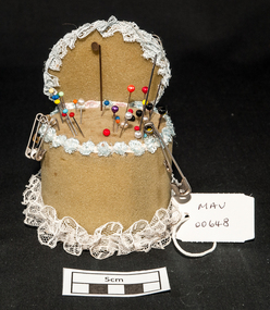 Craft work, pin-cushion, c1950
