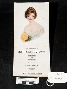 Leaflet, advertising ink-blotter, c1960