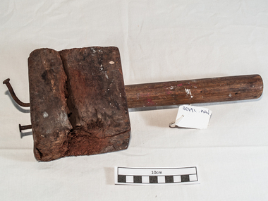 Tools, mallet wooden square, c1880