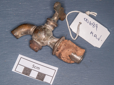 Tools, small brass water tap, c1900