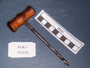Tools,  2x  Gimlet, boring screw, c1900