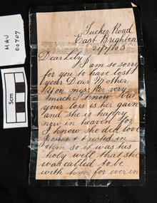 Documents, condolence letter 1903, 1903