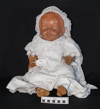 Doll dressed in lace outfit