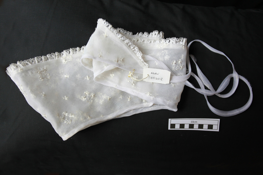 Clothing, lady's embossed nylon organza collar