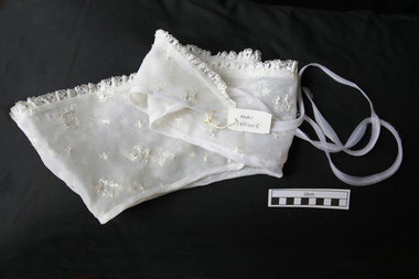 Clothing, lady's embossed nylon organza collar