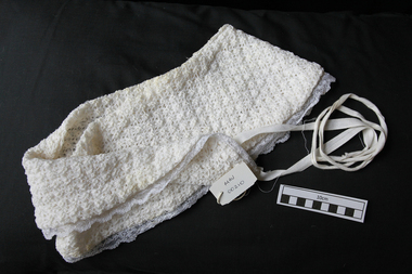Clothing, lady's ribbon lace, shawl collar